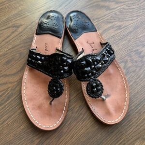 Jack Rogers Sandals black bohemian boho cottagecore size 10